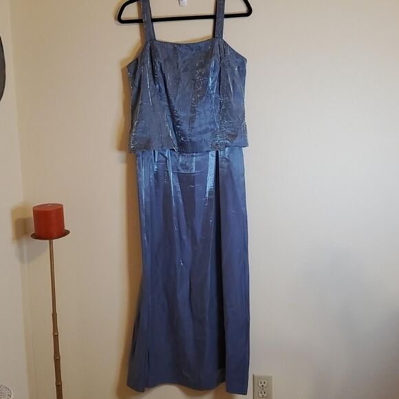 Alex-evenings Women's Silver and Grey Dress - Picture 1 of 8